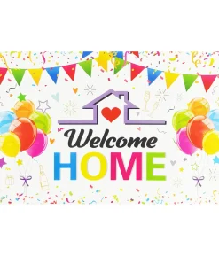 Welcome Home Banner Backdrop 100x150cm