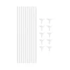 White Balloon Stick & Cup Set 12pk