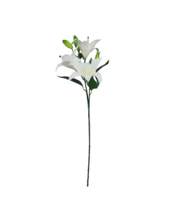 White Big Lily 3 Head 82cm