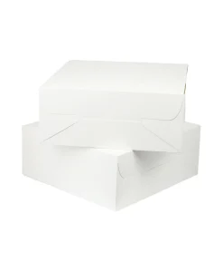 White Cake Box 12in 2pk 30 x 30 x 12.7cm