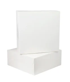White Cake Box 12in 2pk 30 x 30 x 12.7cm