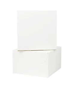 White Cake Box 8in 2pk 20 x 20 x 12.7cm