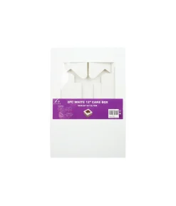 White Cake Box With Window 12in 2pk