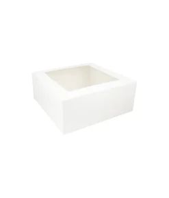 White Cake Box With Window 12in 2pk