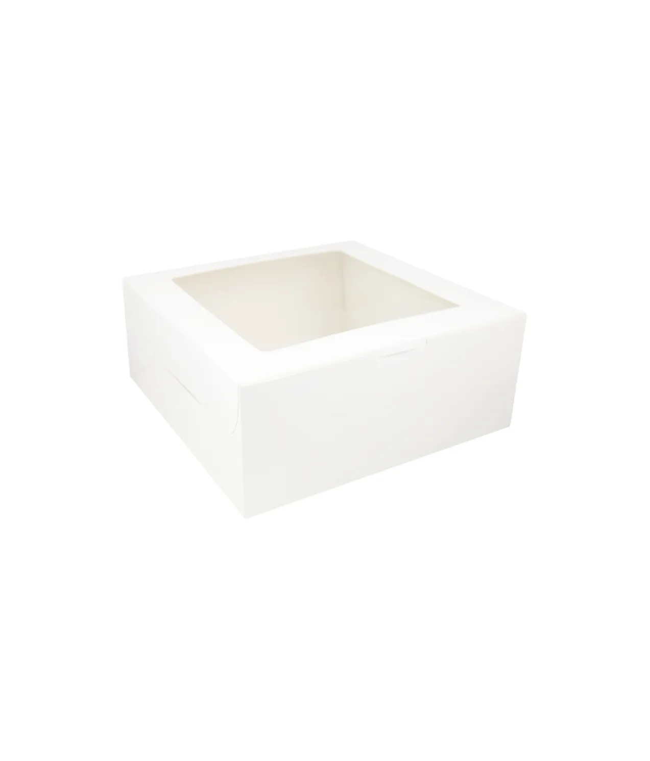 White Cake Box With Window 12in 2pk