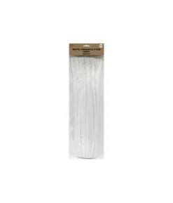 White Chenille Stems 30cm