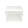 White Double Layer Transparent Cake Box 10in
