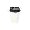 White Double Wall Coffee Cups with Lid 24x12oz