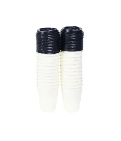 White Double Wall Coffee Cups with Lid 24x12oz