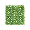 White Flowers Artificial Plastic Leaf Mat 50cm