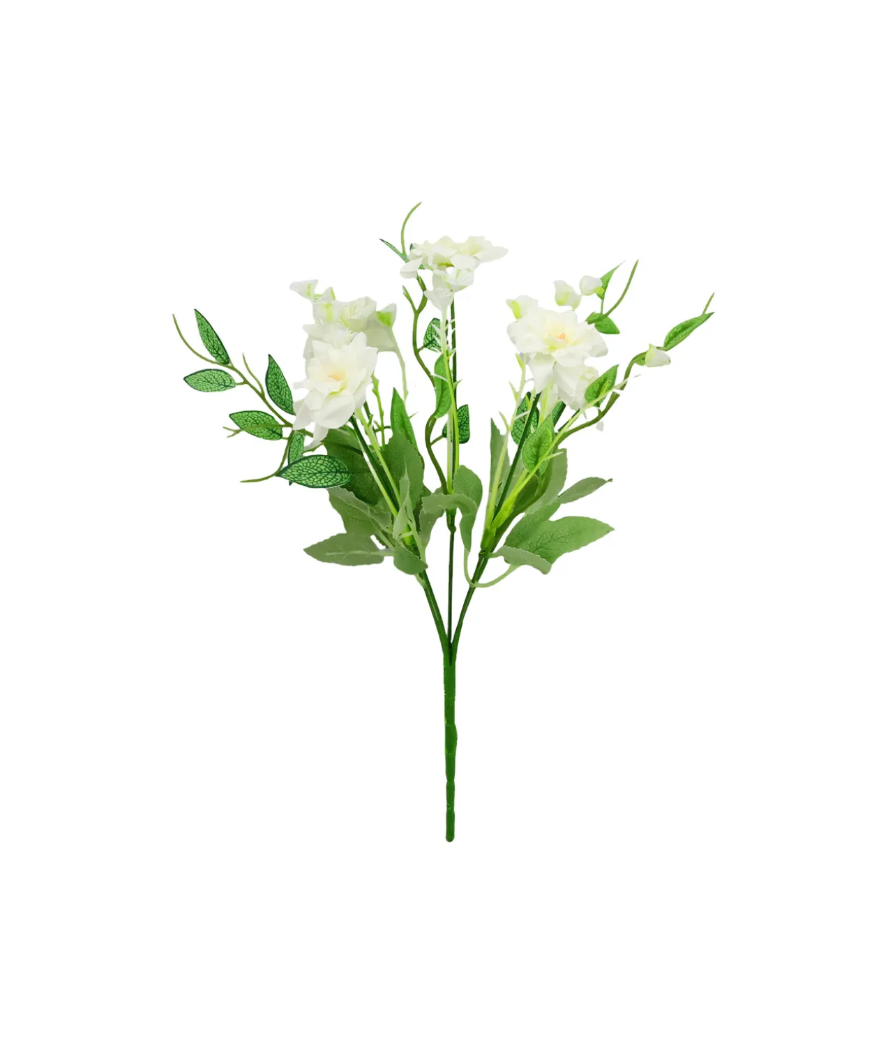 White Flowers 5 Heads 30cm