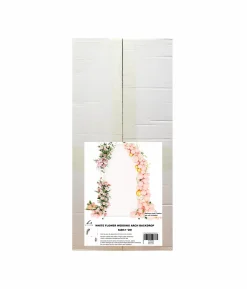 White Flower Wedding Arch Backdrop 1.2m