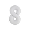 White Foil Matte Number 8