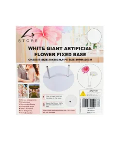 White Giant Artificial Flower Fixed Base