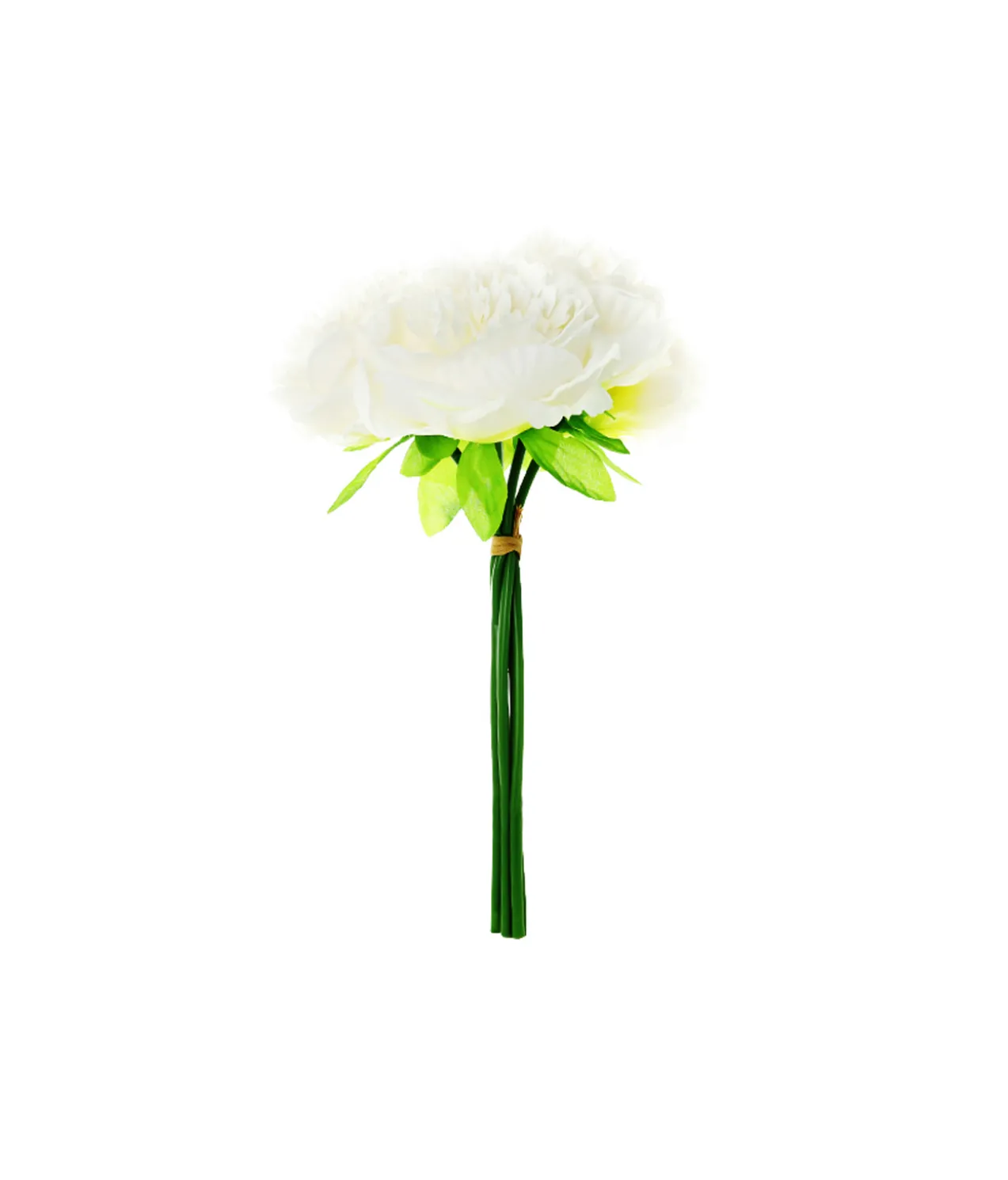 White 5 Head Peony Bunch 30cm