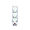 White Heart Icing Decorations 12pk