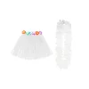 White Hula Raffia Set 2pk