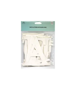 White Letters With Tape 46pc