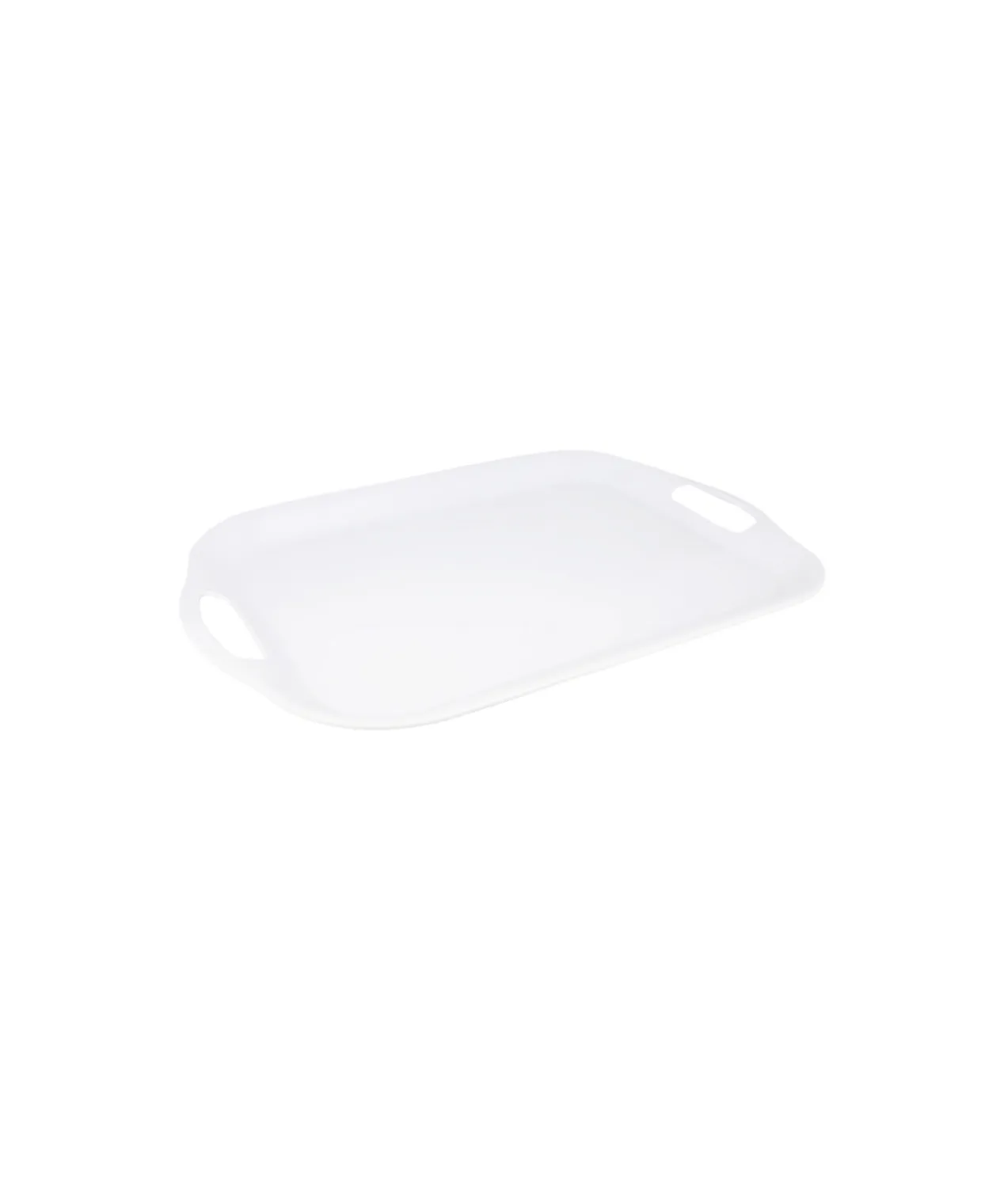 White Melamine Tray With Handles 40cm