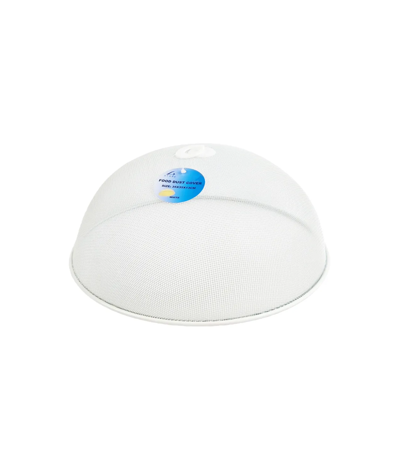 White Metal Food Dust Cover 35x35x13cm