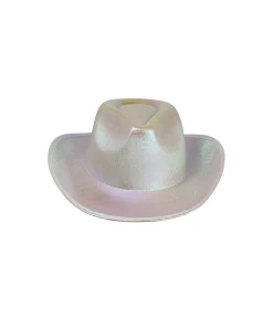 White Metallic Cowboy Hat