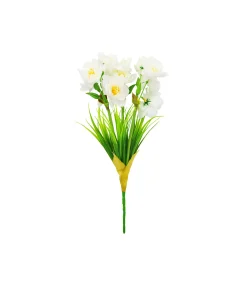 White Narcissus Flower 3 Heads 35cm