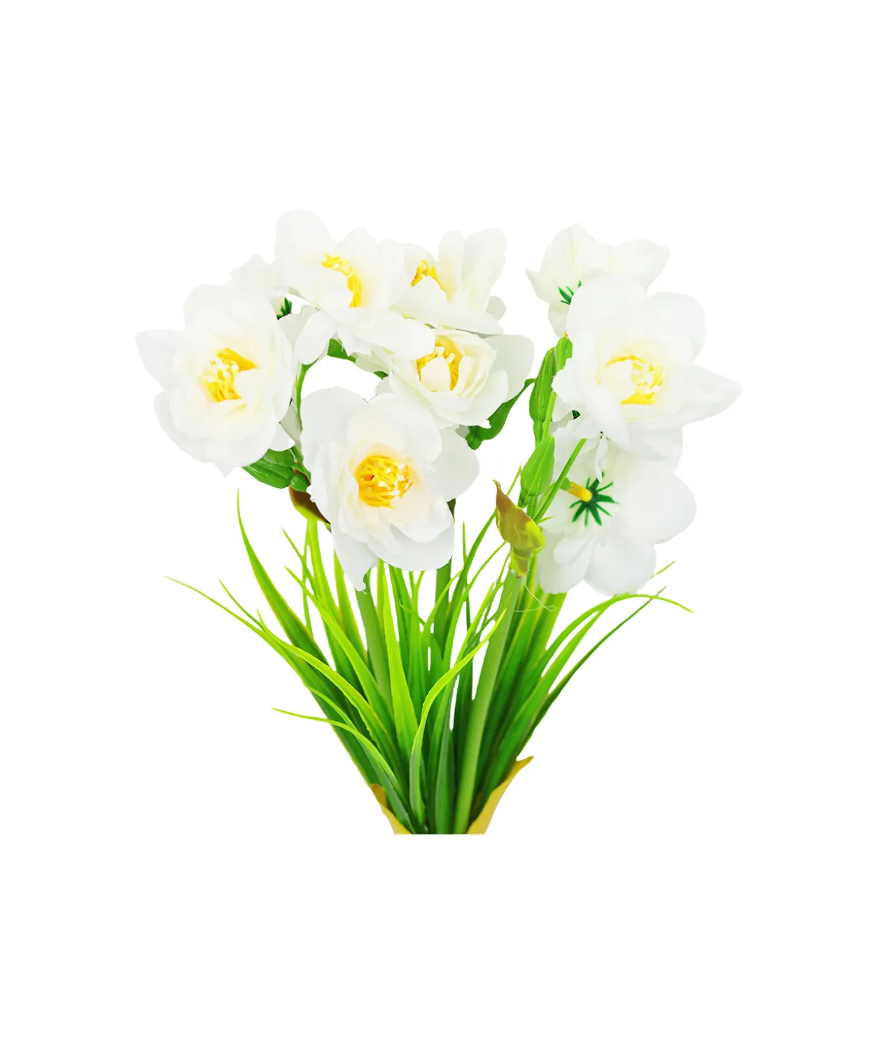White Narcissus Flower 3 Heads 35cm