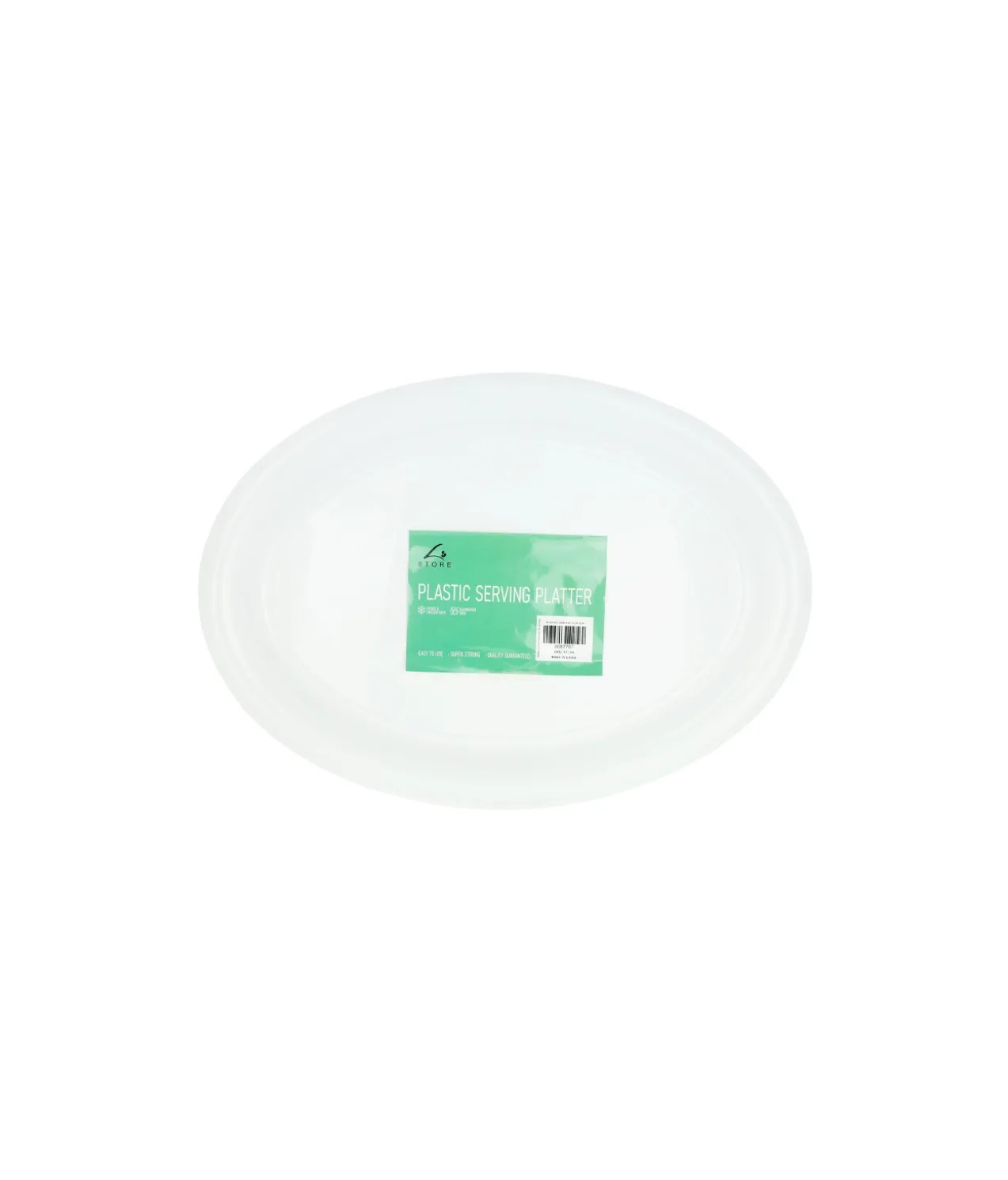 White Oval Plastic Serving Tray