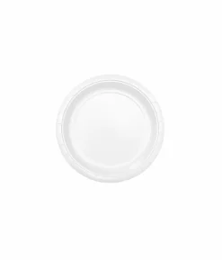 White Paper Plates 20x7in