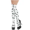 White Party Stocking with Black Polka Dots