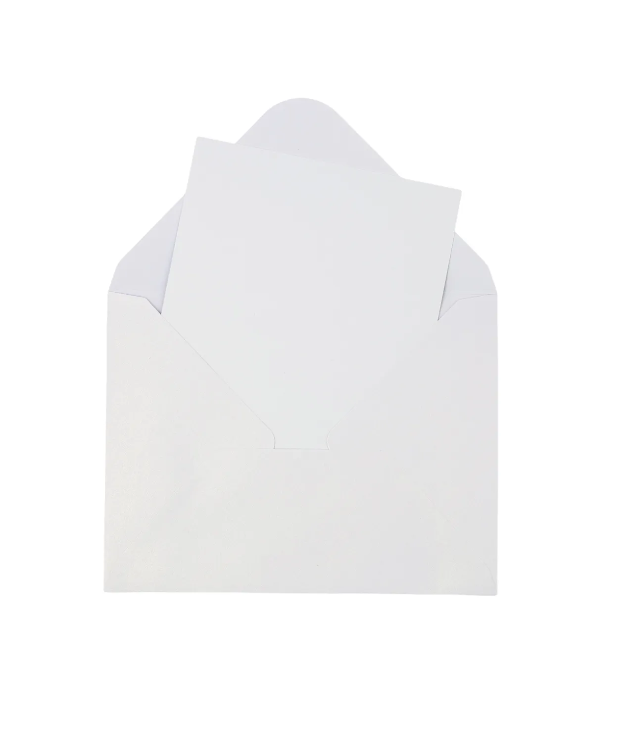 White Pearlised Cards & Envelopes Set 12pc
