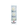 White Pearl Snowflake Icing Decorations 9pk