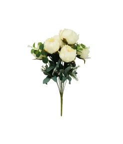 White Peony 11 Branch 8 Head 48cm