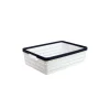 White Plastic Storage Bin 23.5×16.5×7.5cm