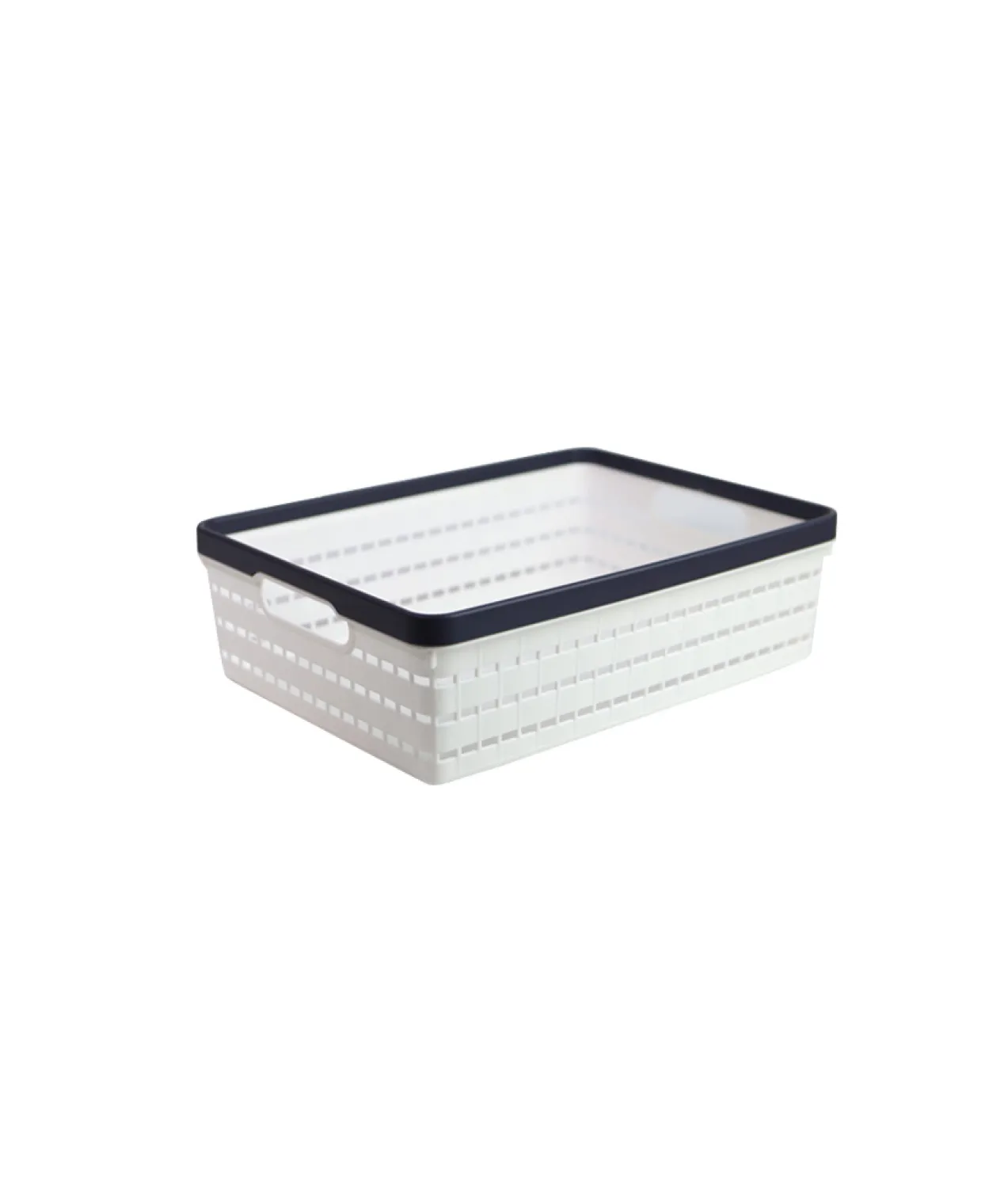 White Plastic Storage Bin 34.5×26.8x10cm