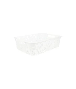 White Plastic Storage Box 29.5x21x8.5cm