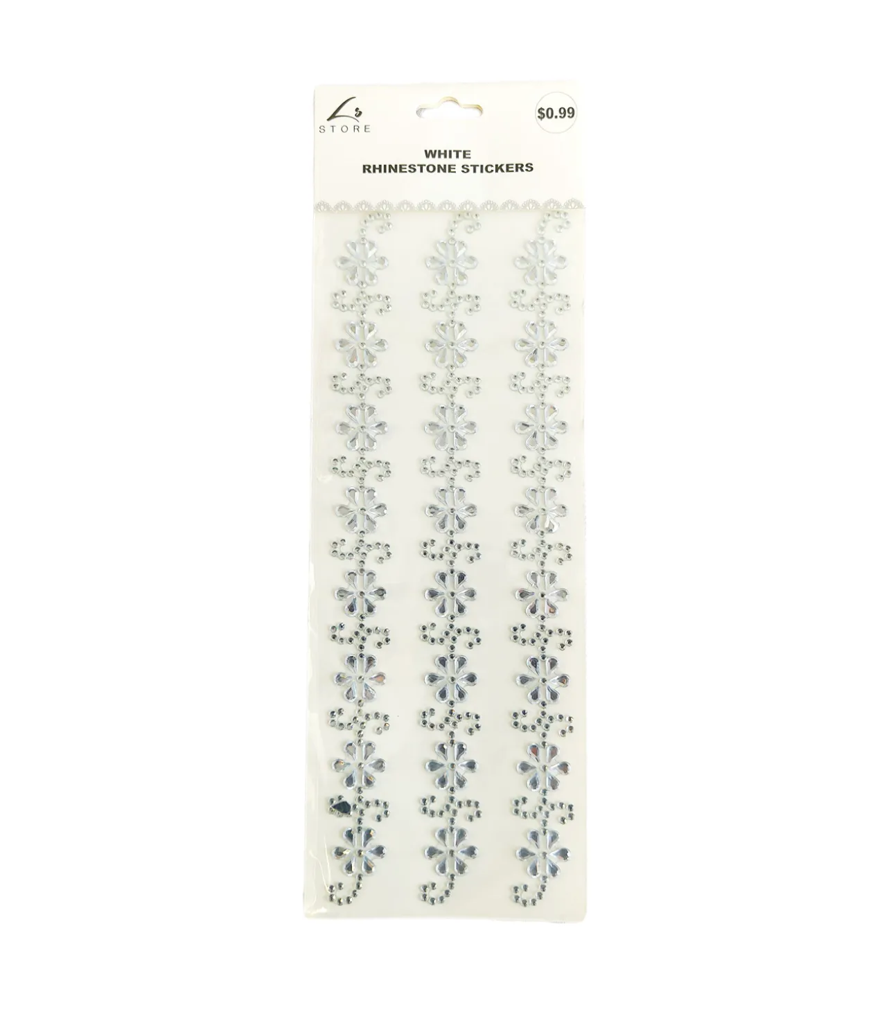 White Rhinestones Stickers