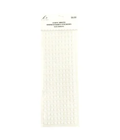 White Rhinestones Stickers 8mm 220pc