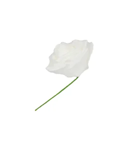 White Rose Artificial Craft Flower 6pc 10cm