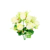 White Rose Bush 9 Heads 38cm