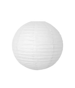 White Round Paper Lantern 8in