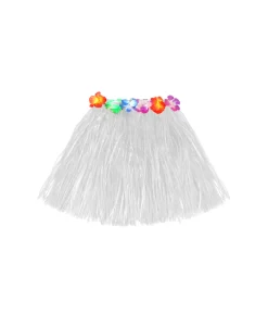 White Short Hula Skirt 40cm