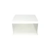 White Single Layer Transparent Cake Box 6in