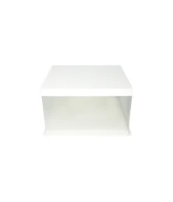 White Single Layer Transparent Cake Box 6in