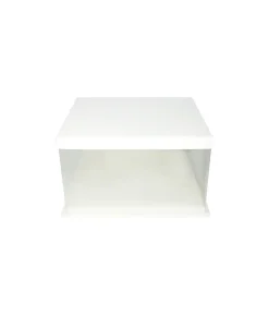 White Single Layer Transparent Cake Box 8in