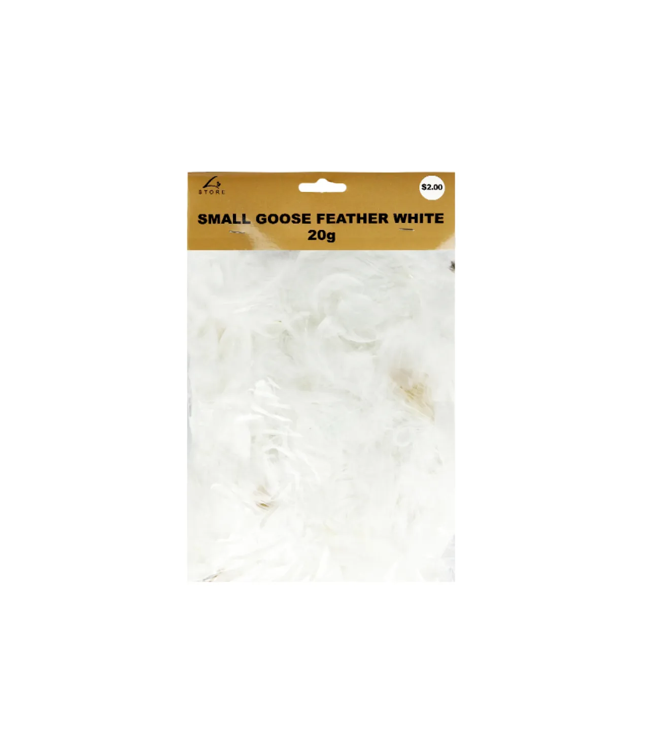 White Small Goose Feathers 20g