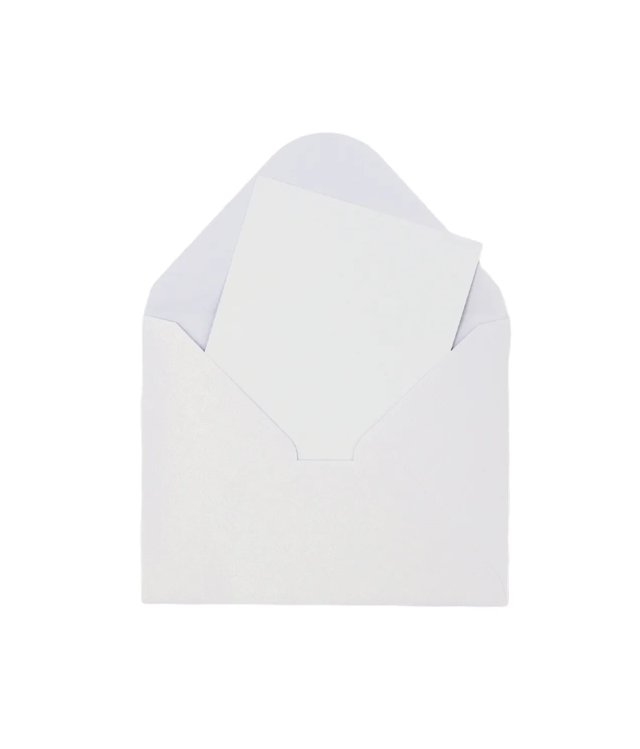 White Small Pearlised Cards & Envelopes Set 12pc