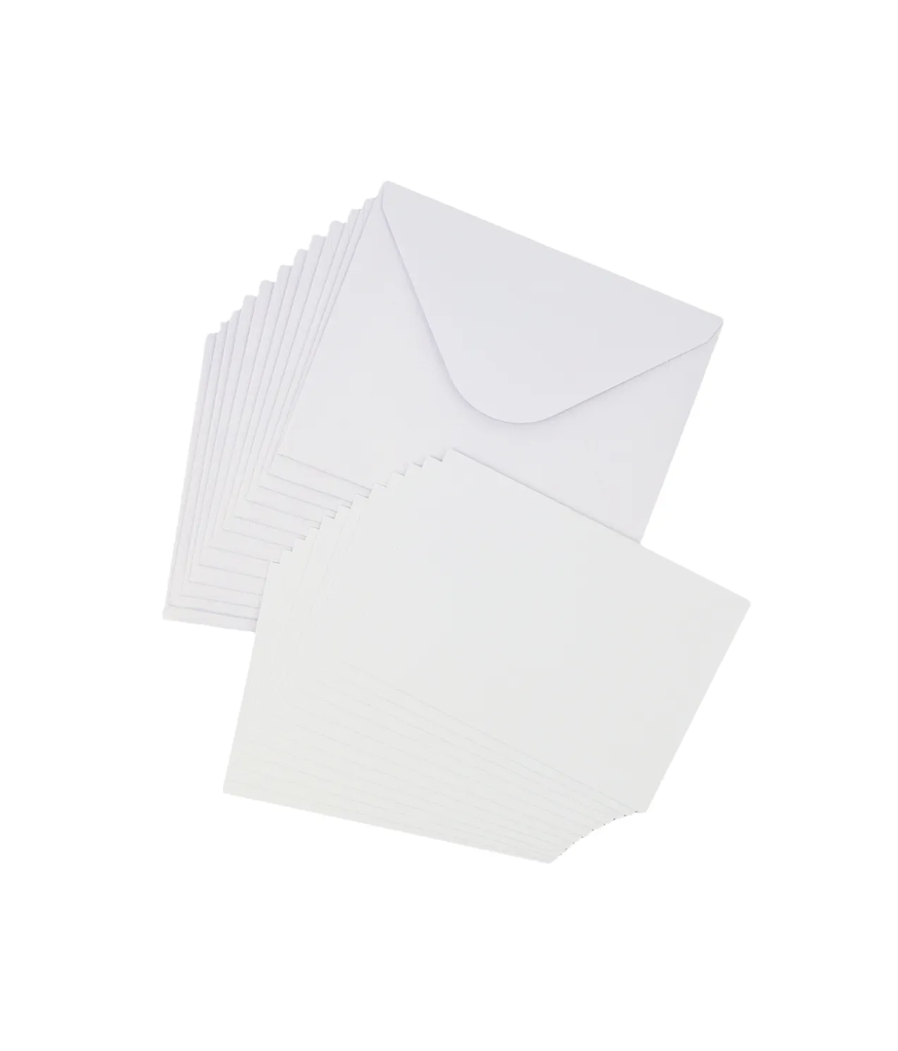 White Small Pearlised Cards & Envelopes Set 12pc