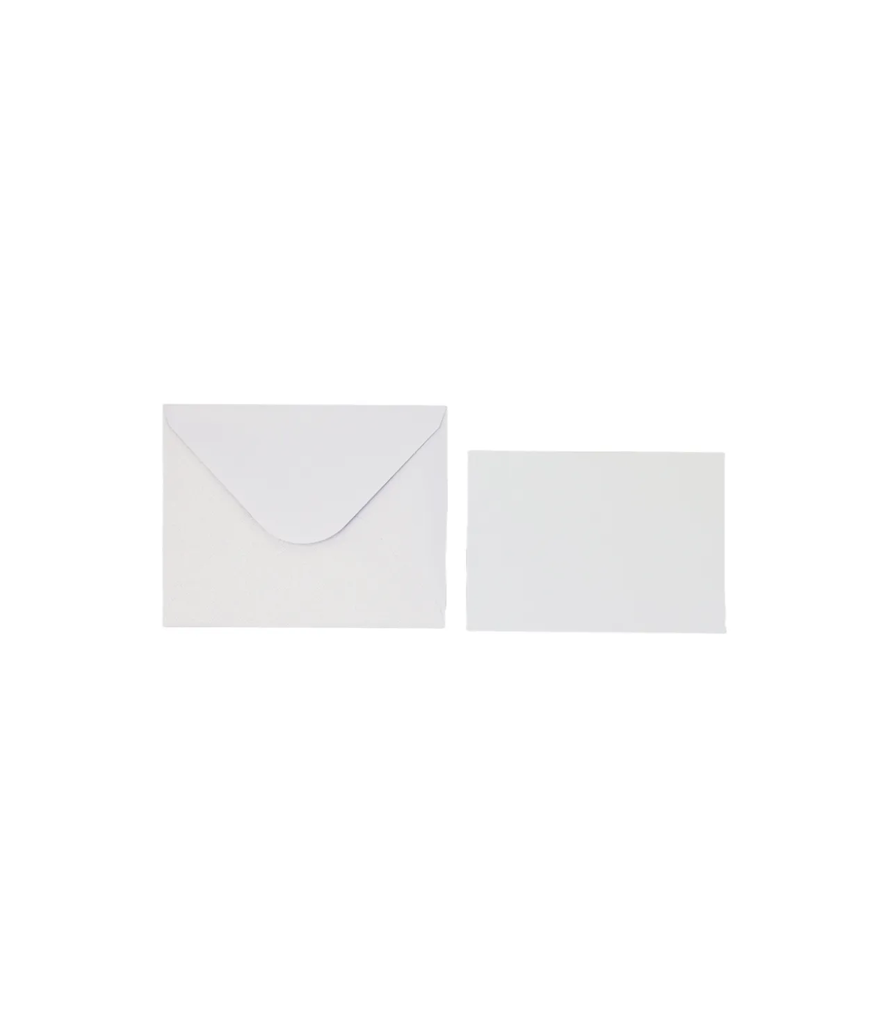 White Small Pearlised Cards & Envelopes Set 12pc