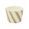 White With Gold Stripe Baking Cup 24pc 6×4.5cm